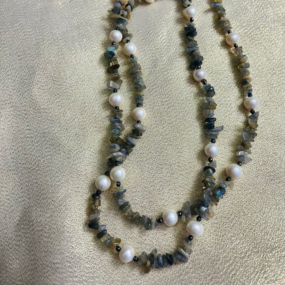 Pear and Labradorite Necklace